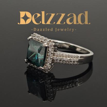 3ct S925 Princess Synthetic Moissanite Halo Ring