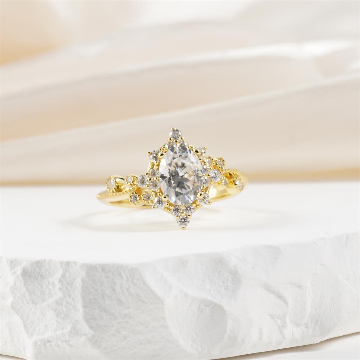 1.9ct Victorian Mirror Ring Vintage Engagement Ring Ivy & Dewdrop Band Ring VVS Synthetic Moissanite Ring Jewelry S925 Band