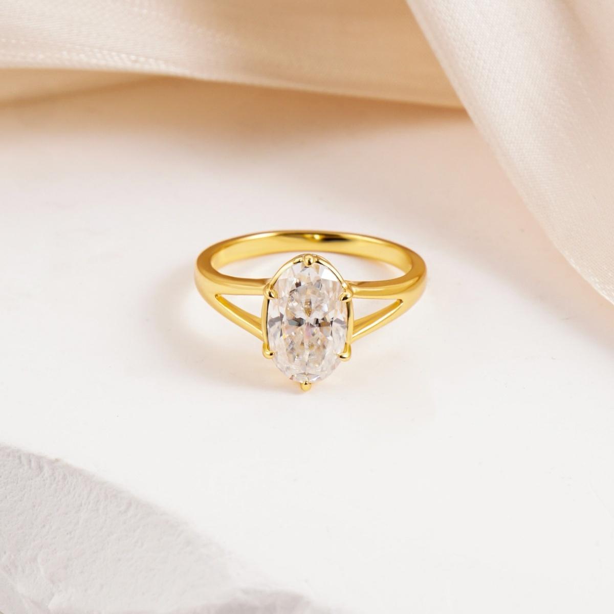 Delzzad Luxury Ethereal Elegance Set Bridal Engagement Ring Set Synthetic Moissanite Ring Jewelry S925 Triple Stacking Ring Band Perfect Birthday Engagement Wedding Anniversary Christmas Gift