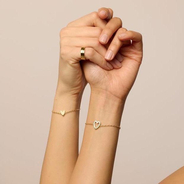 BFF Friendship Heart Bracelets Adjustable Matching Bracelets Stainless Steel Chain Daily Costume Jewelry Accessories