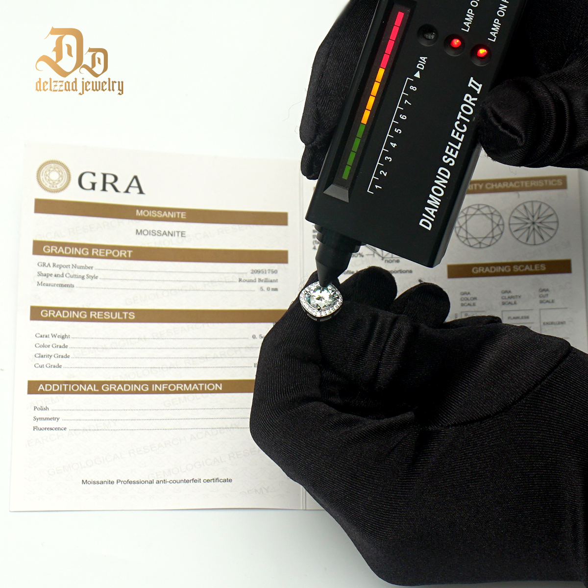 Delzzad S925 Synthetic Moissanite Colored Halo Square Stud Earrings St Valentine's Day Christmas Birthday Gift For Men Women