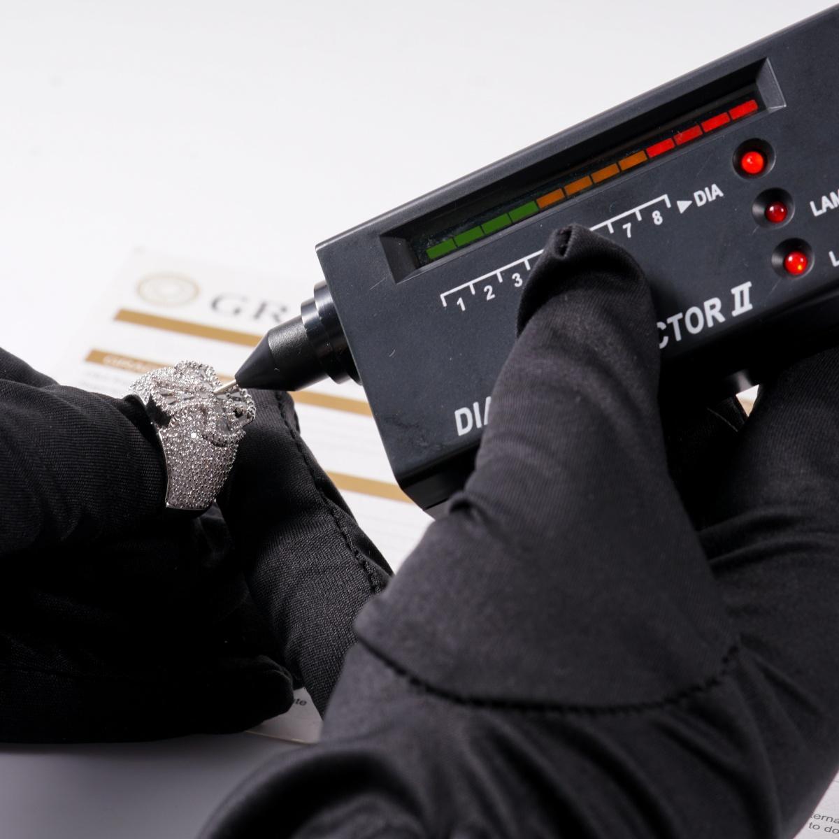 2ct Eternal Pillar Ring Fully Iced Out Ring Hip Hop Gothic Cross Ring VVS Synthetic Moissanite Ring Jewelry Copper Band