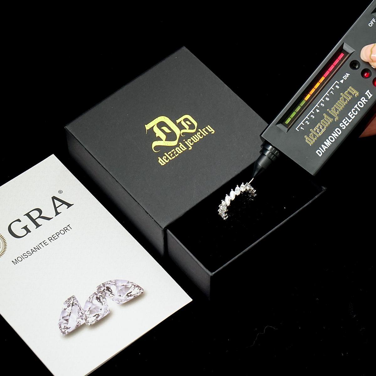 Delzzad S925 4.8ct Marquise Synthetic Moissanite Eternity Band