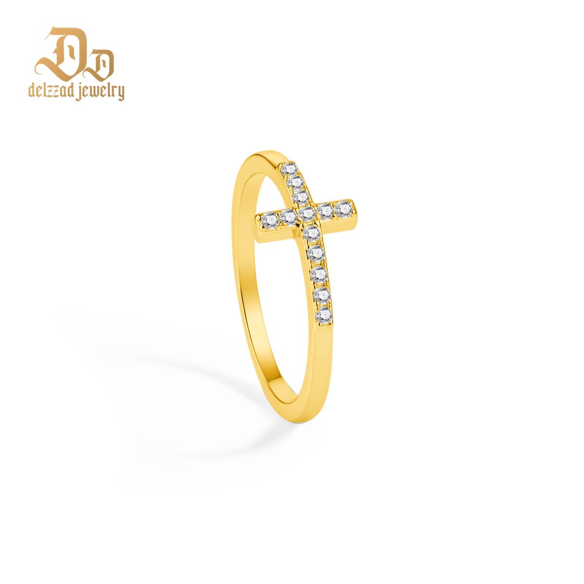 0.1ct Cross Ring Eternal Intersection Ring Band for Her Infinity Wedding Band Ring D Color VVS Synthetic Moissanite Ring Jewelry S925/Copper Band