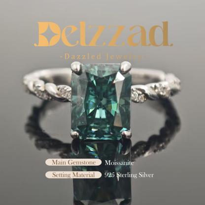 3ct Radiant Synthetic Moissanite Solitaire Twist Band Ring In 925 Sterling Silver