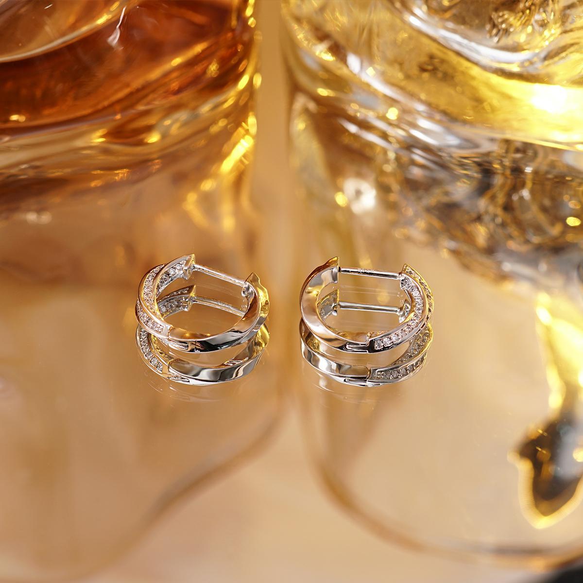 Mobius Earrings S925 VVS Synthetic Moissanite Unisex Earrings