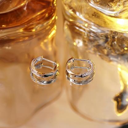 Mobius Earrings S925 VVS Synthetic Moissanite Unisex Earrings