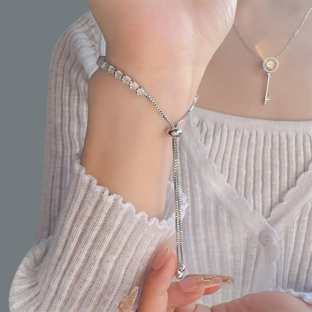 Starlight Adjustable Zirconia Copper Bracelet