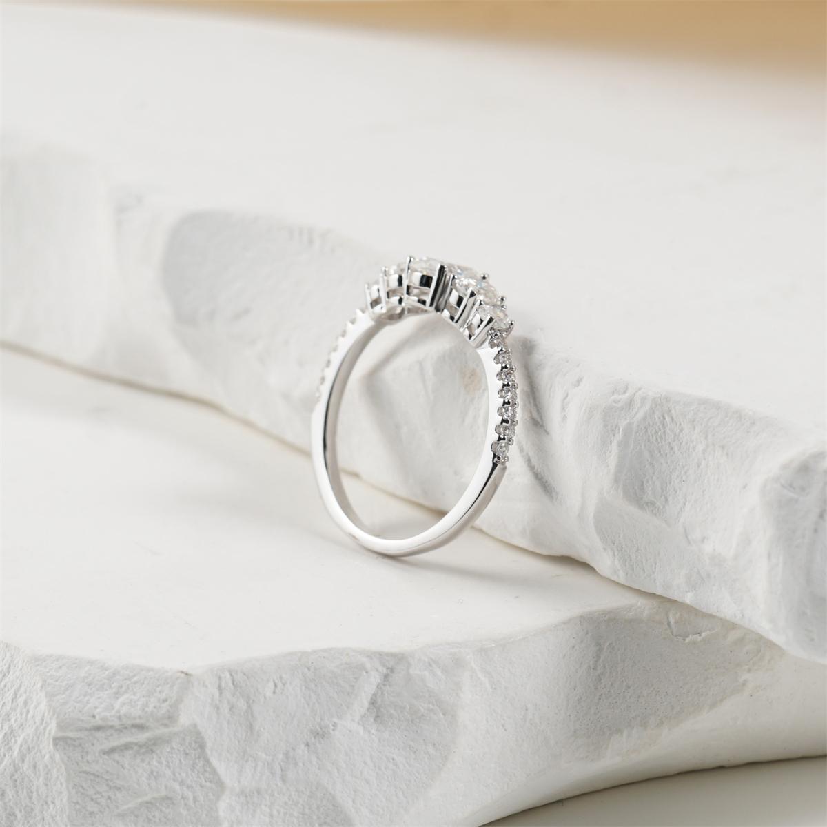 1.2ct The Heirloom Oval Ring VVS Synthetic Moissanite Ring Jewelry Copper Band