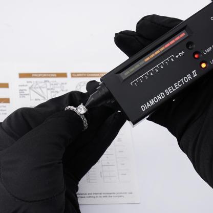 Delzzad S925 1ct Round Synthetic Moissanite Surprise Engraving Ring