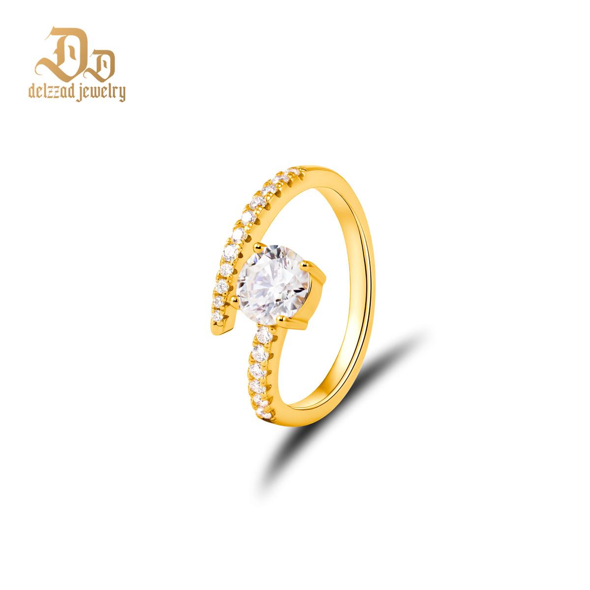 Delzzad 1.2ct Engagement Wrap Ring Synthetic Moissanite S925 Ring Band Jewelry Perfect Birthday Engagement Wedding Anniversary Gift for Women