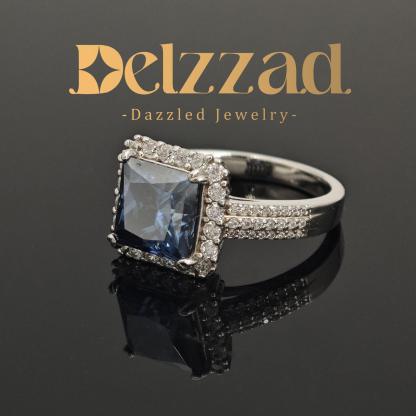 3ct S925 Princess Synthetic Moissanite Halo Ring