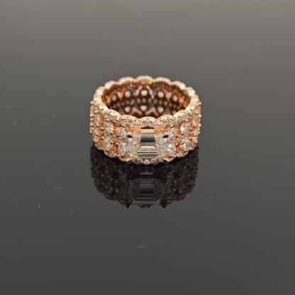 1ct Octagon Synthetic Moissanite Luxury Ring In 925 Sterling Silver