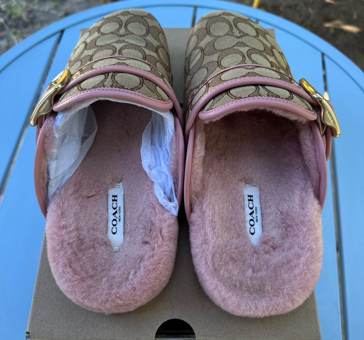 Coach Ashton Wrap toe Slippers Women's Brown