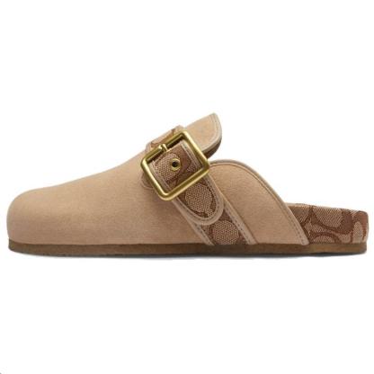 Coach Ashton Wrap toe Slippers Women's Brown