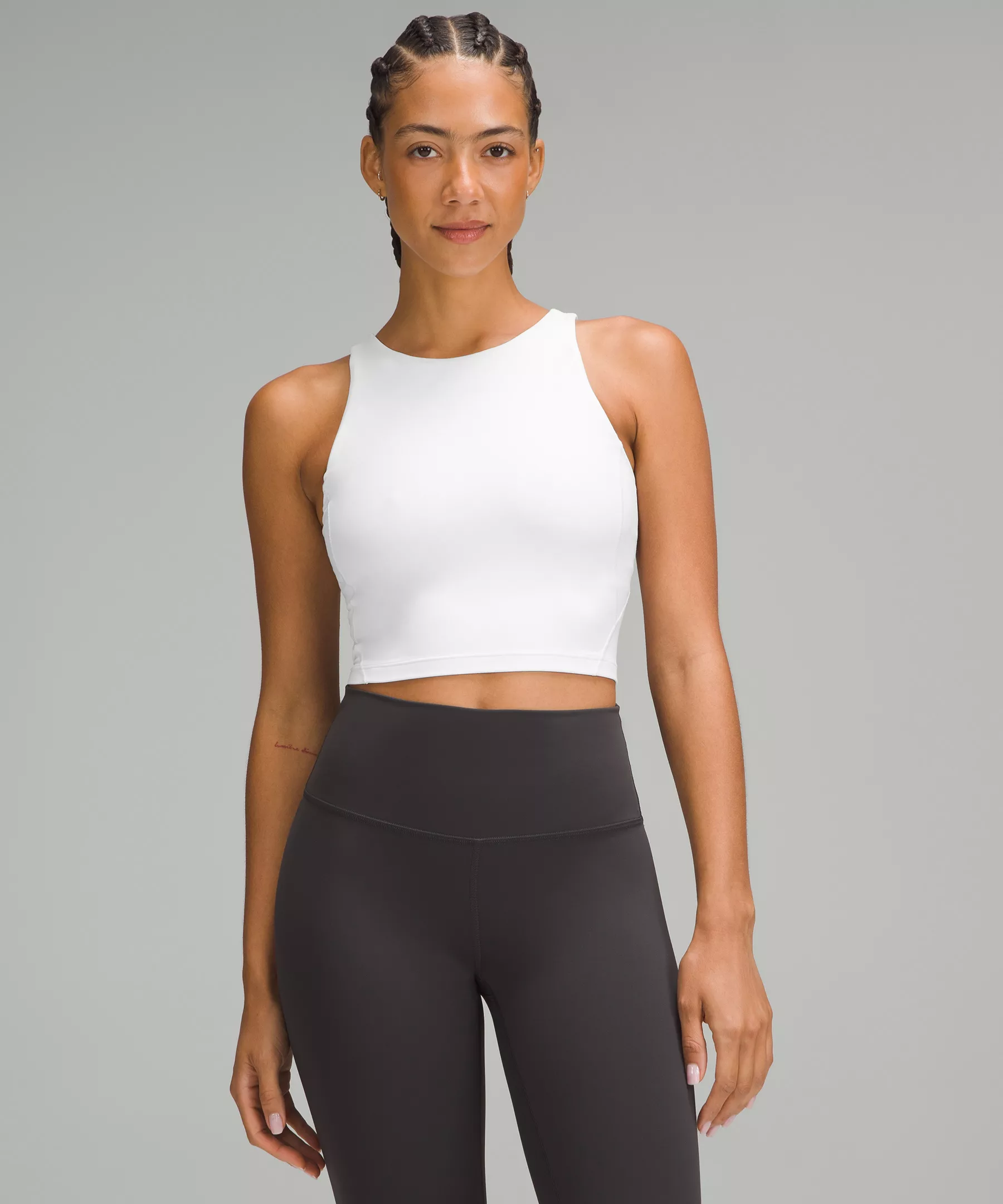 lulu Align High-Neck Tank Top Light Support
