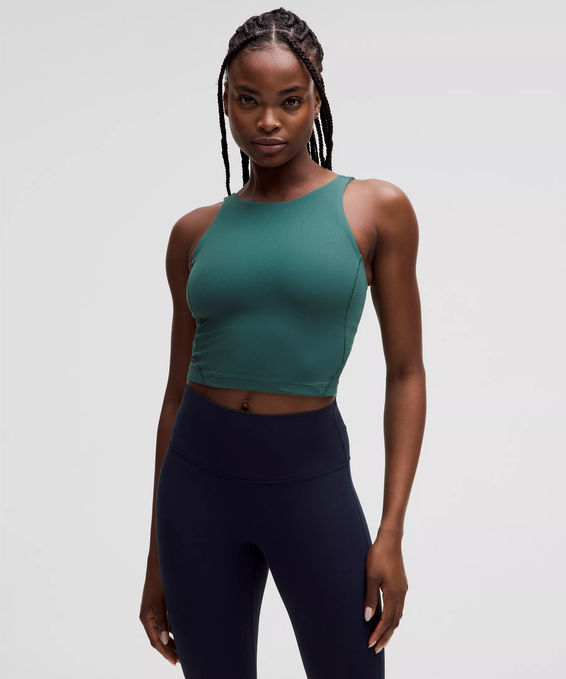 lulu Align Ribbed High-Neck Tank Top