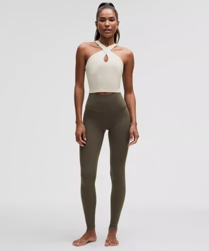 lulu Align Keyhole Halter Tank Top Light Support, A/B Cup