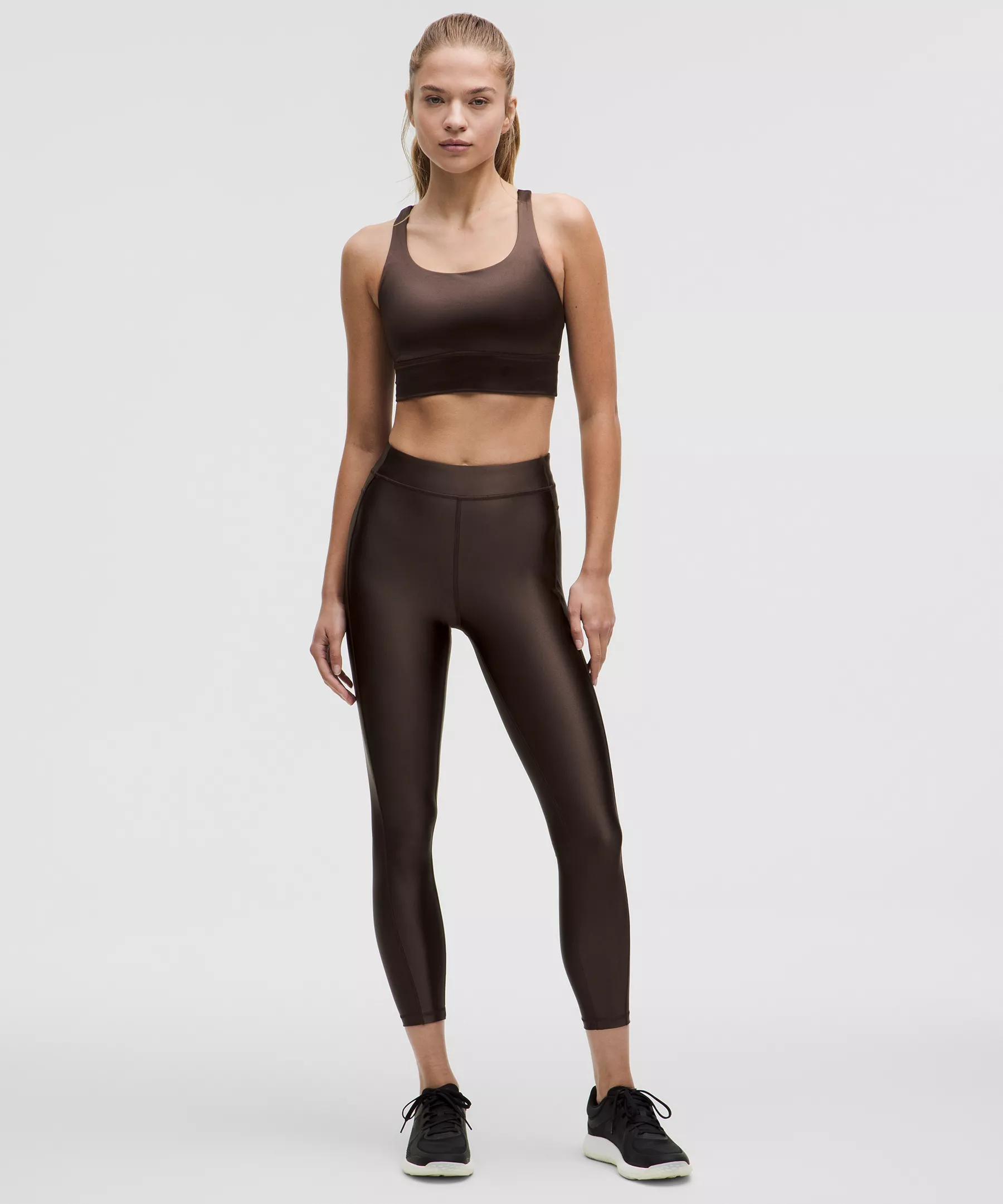 lulu Energy Longline Bra Medium Support, BCD Cups Satin Shine