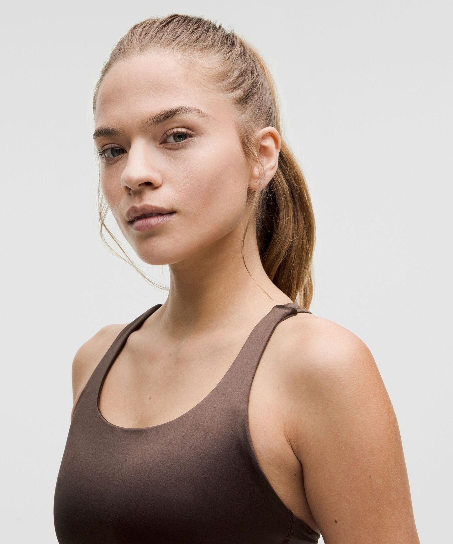 lulu Energy Longline Bra Medium Support, BCD Cups Satin Shine