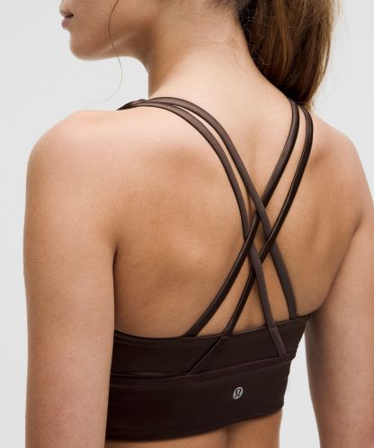 lulu Energy Longline Bra Medium Support, BCD Cups Satin Shine