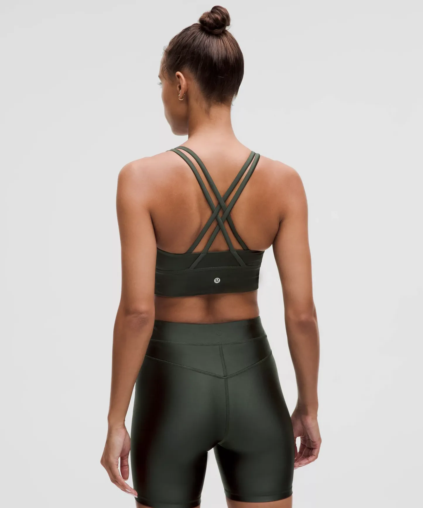 lulu Energy Longline Bra Medium Support, BCD Cups Satin Shine