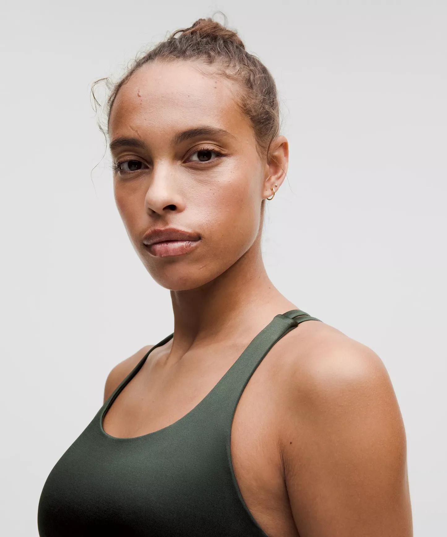 lulu Energy Longline Bra Medium Support, BCD Cups Satin Shine