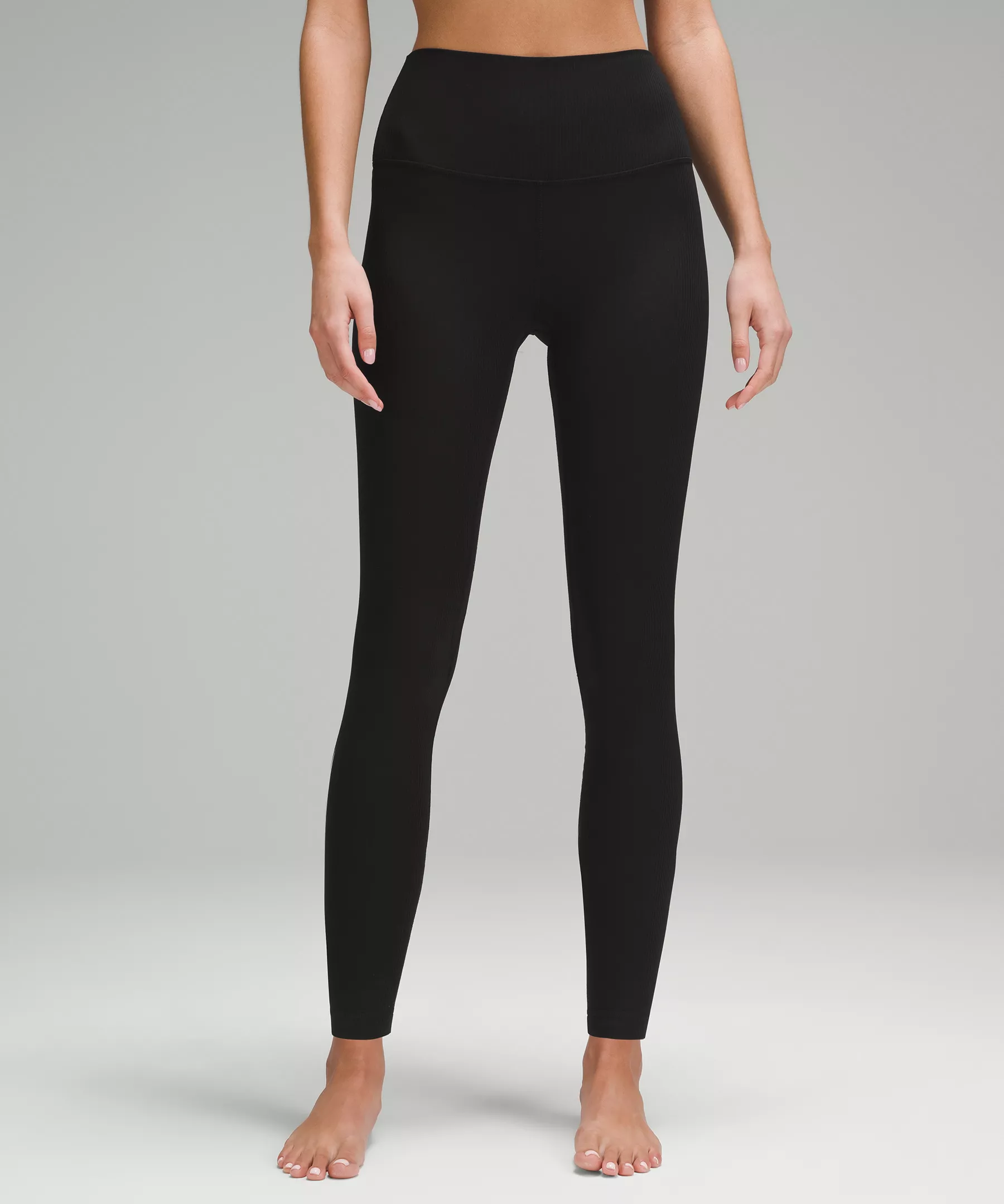 lulu Align High-Rise Ribbed Pant 28"