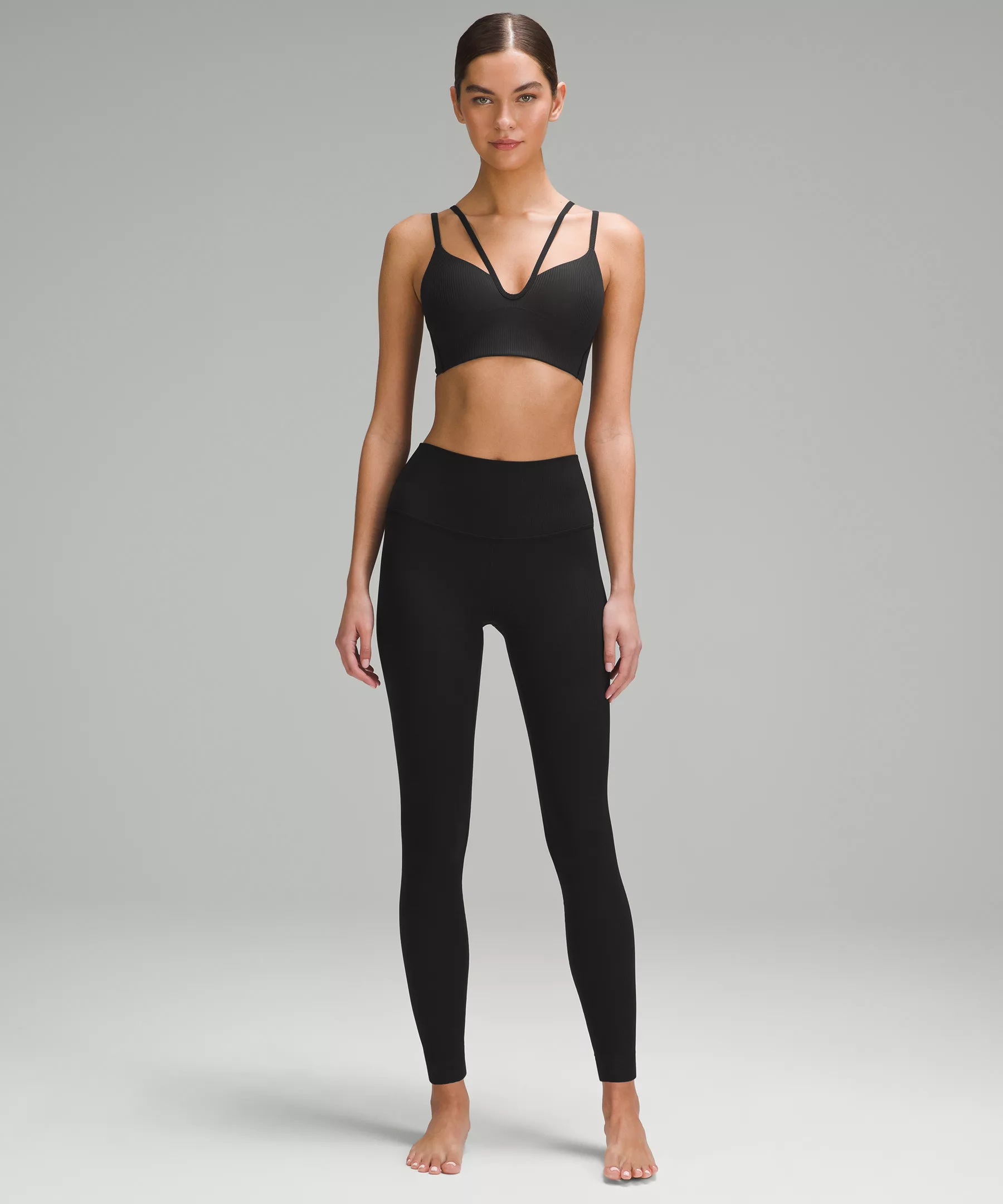 lulu Align High-Rise Ribbed Pant 28"
