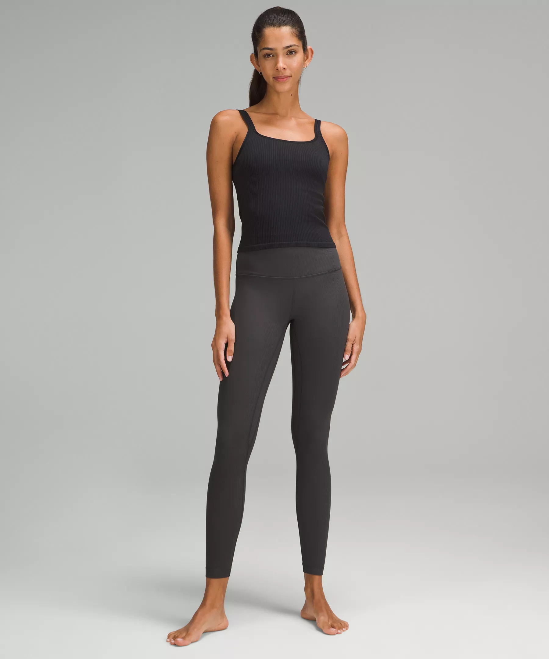 lulu Align High-Rise Ribbed Pant 28"