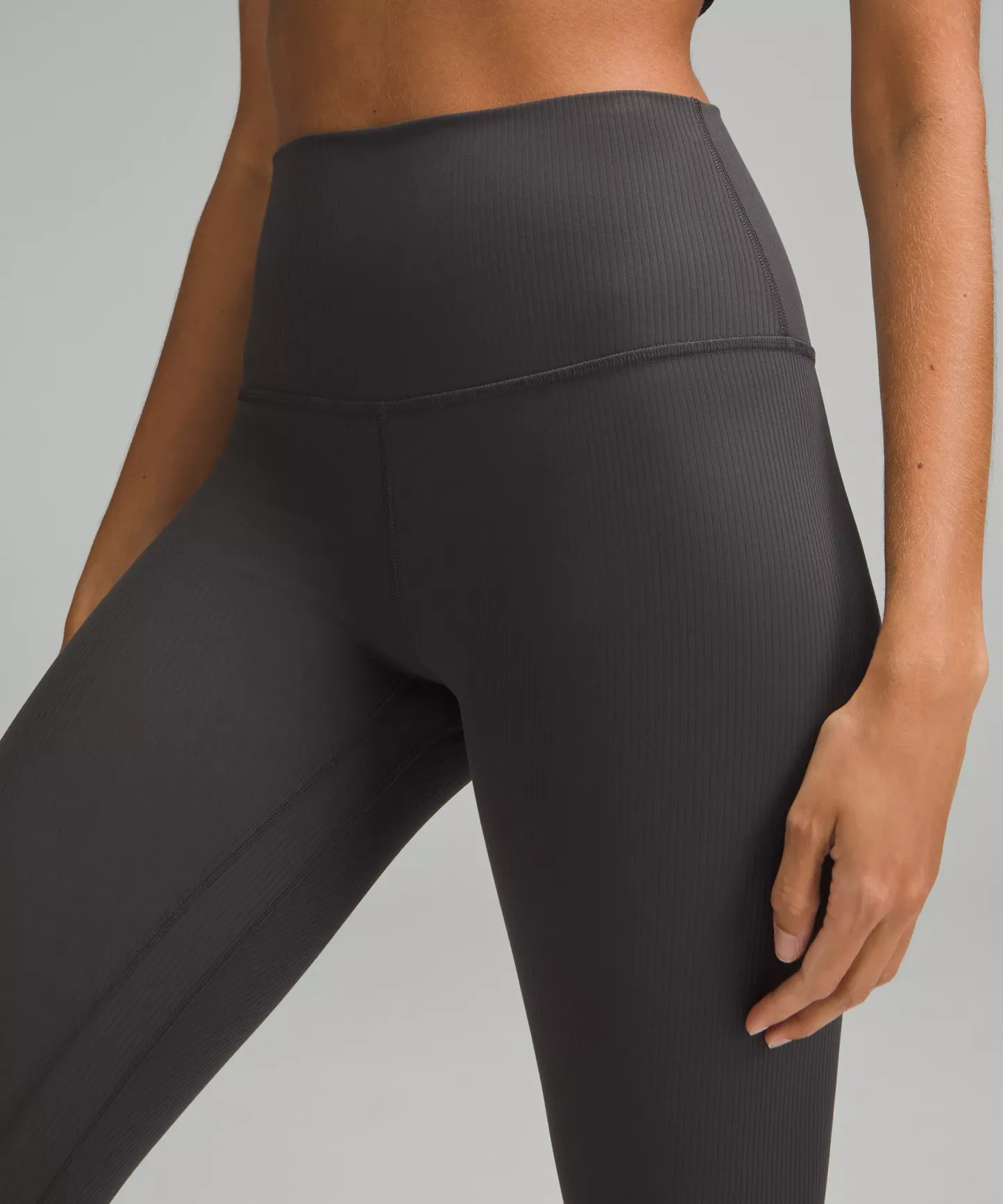 lulu Align High-Rise Ribbed Pant 28"