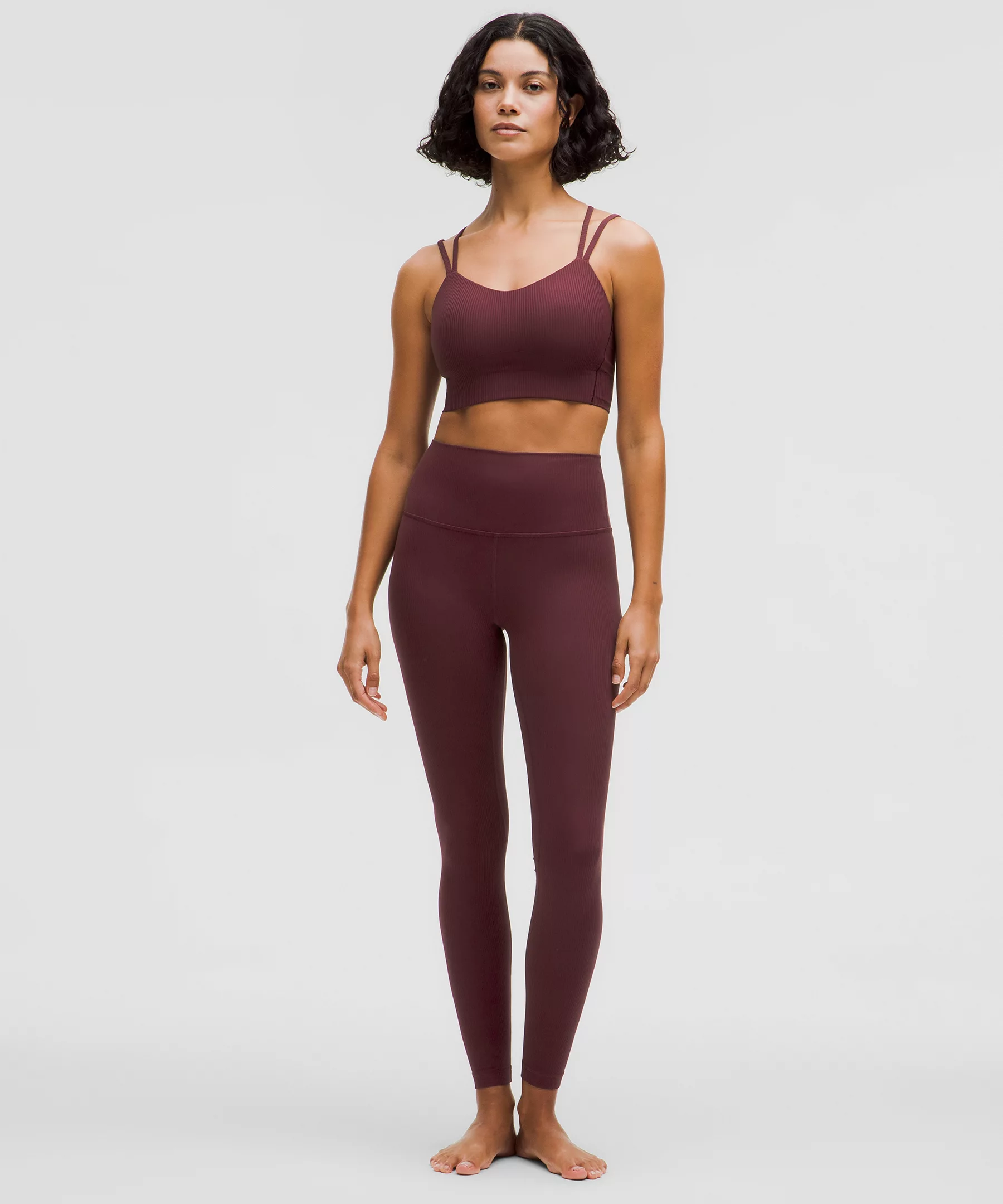 lulu Align High-Rise Ribbed Pant 28"