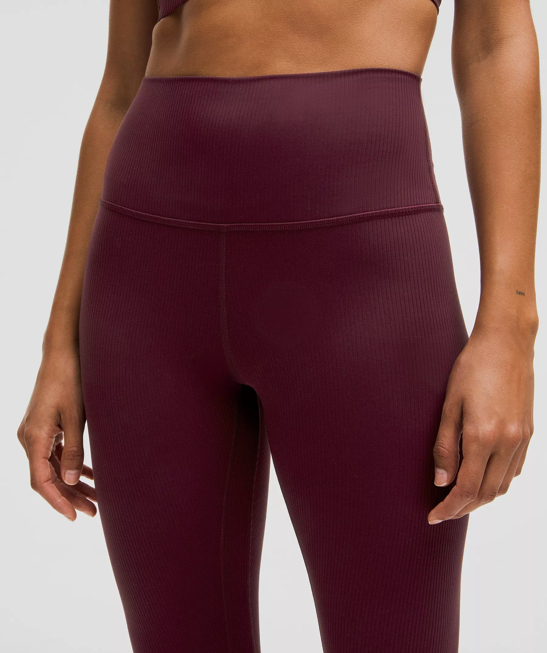 lulu Align High-Rise Ribbed Pant 28"