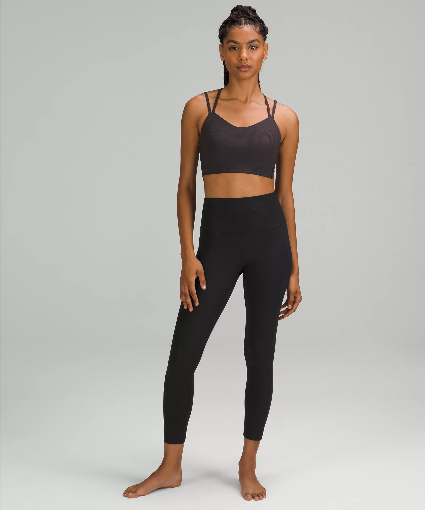 lulu Align High-Rise Ribbed Pant 25"
