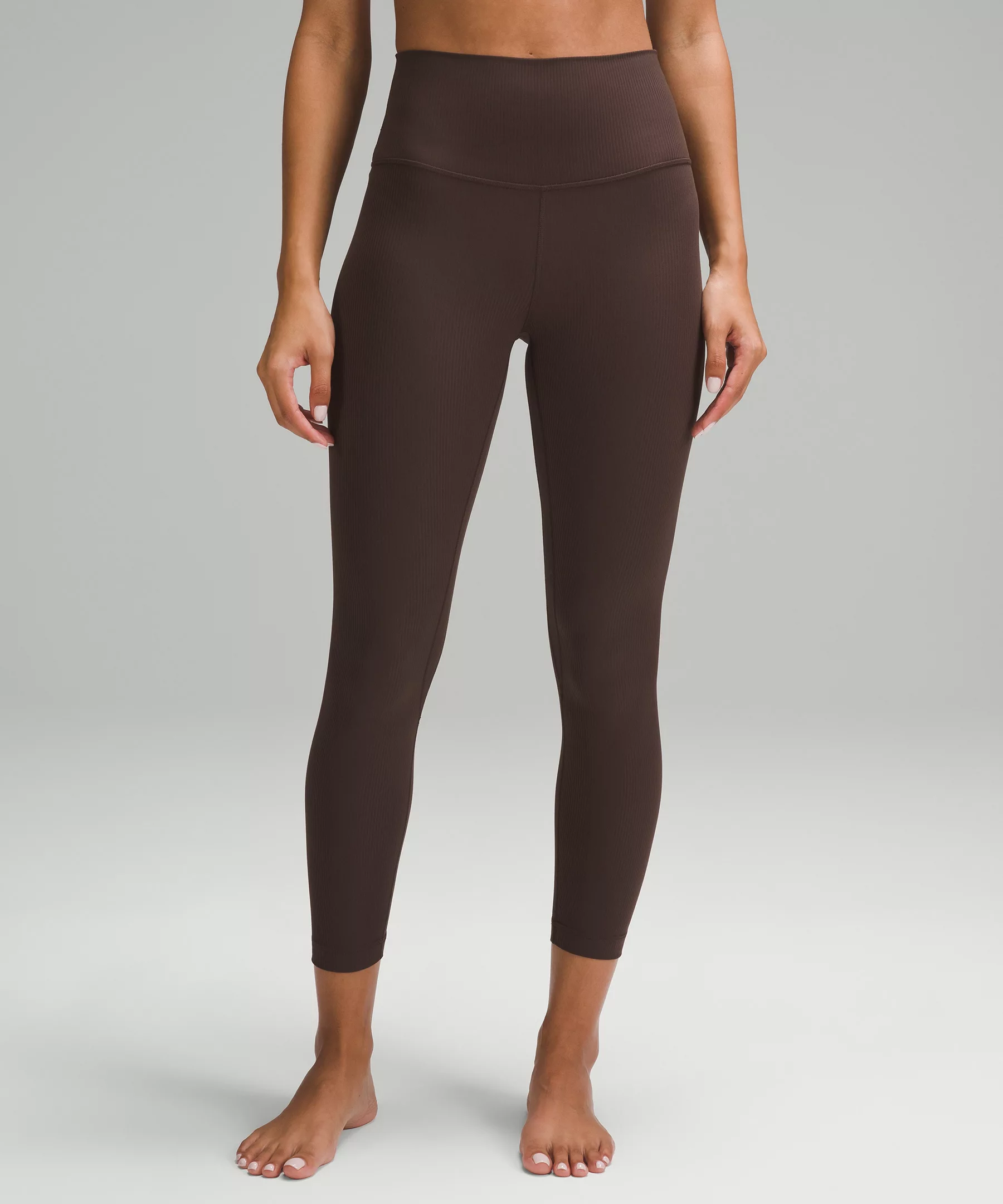 lulu Align High-Rise Ribbed Pant 25"