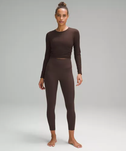 lulu Align High-Rise Ribbed Pant 25"