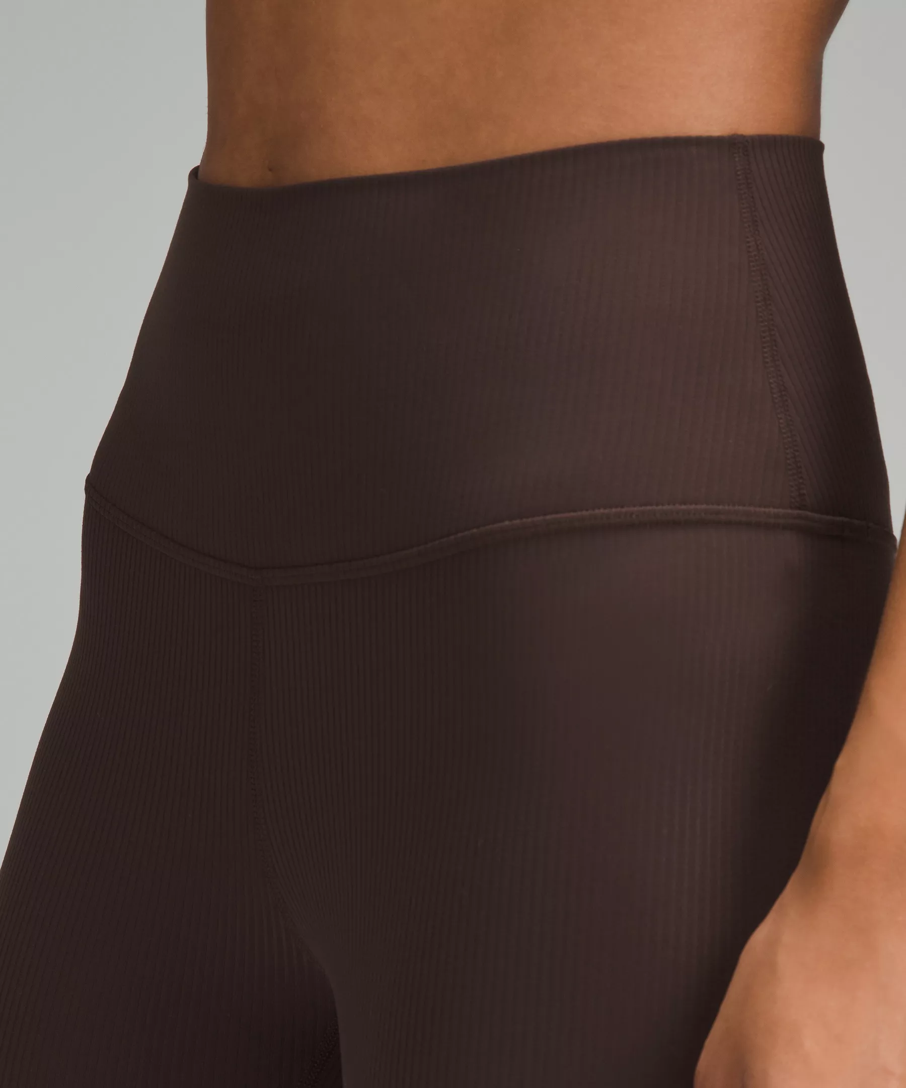 lulu Align High-Rise Ribbed Pant 25"
