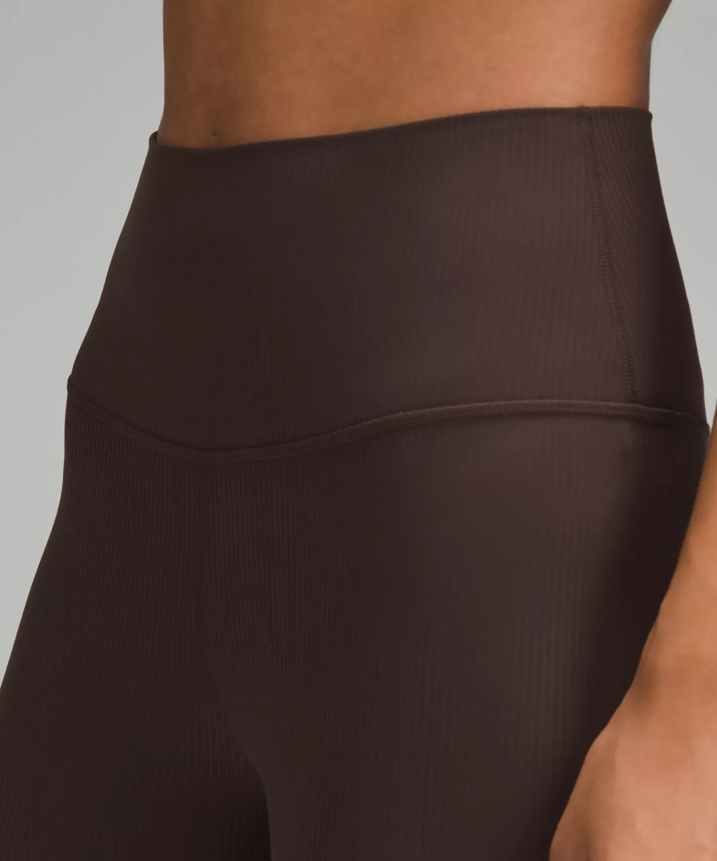 lulu Align High-Rise Ribbed Pant 25"