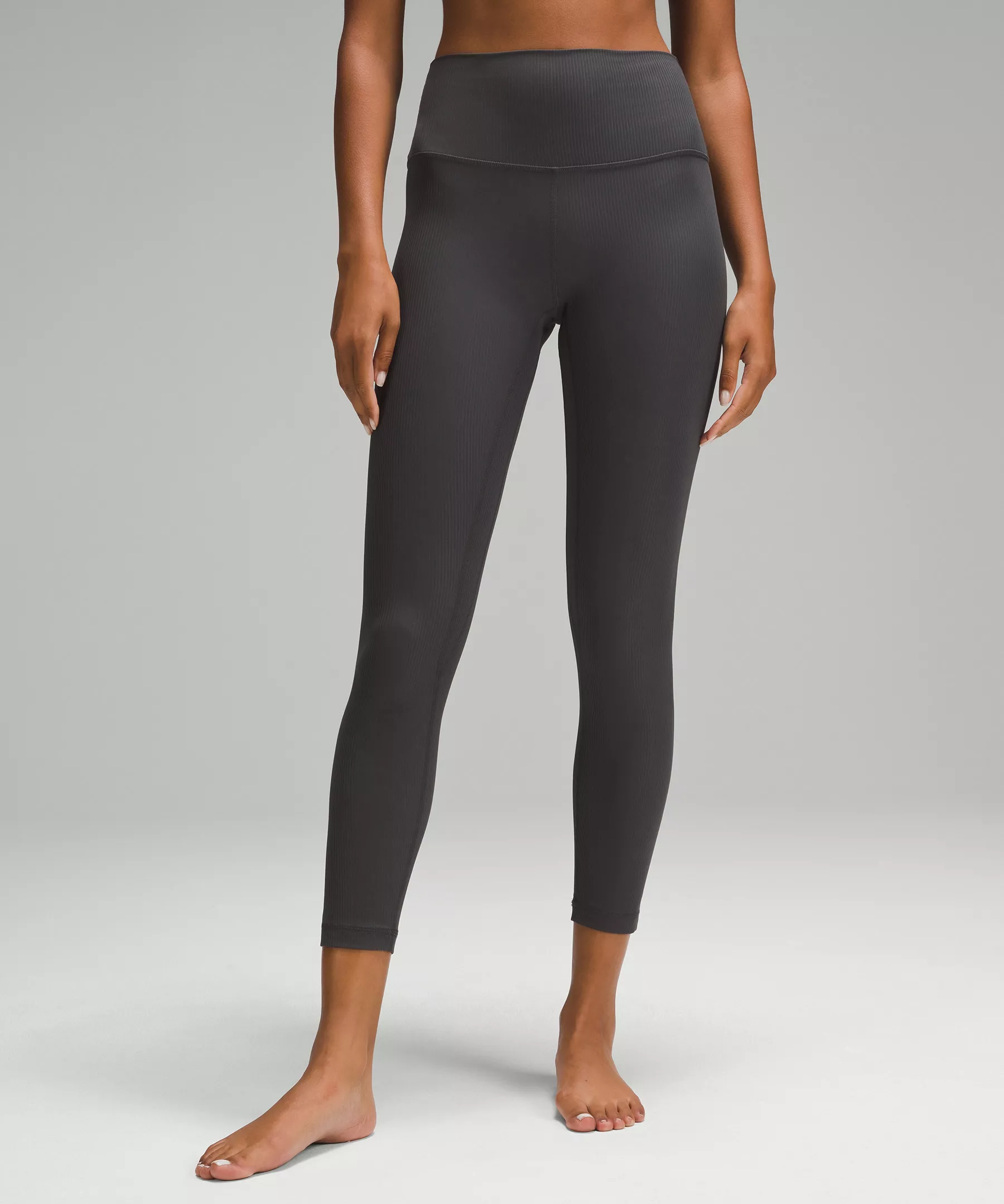 lulu Align High-Rise Ribbed Pant 25"