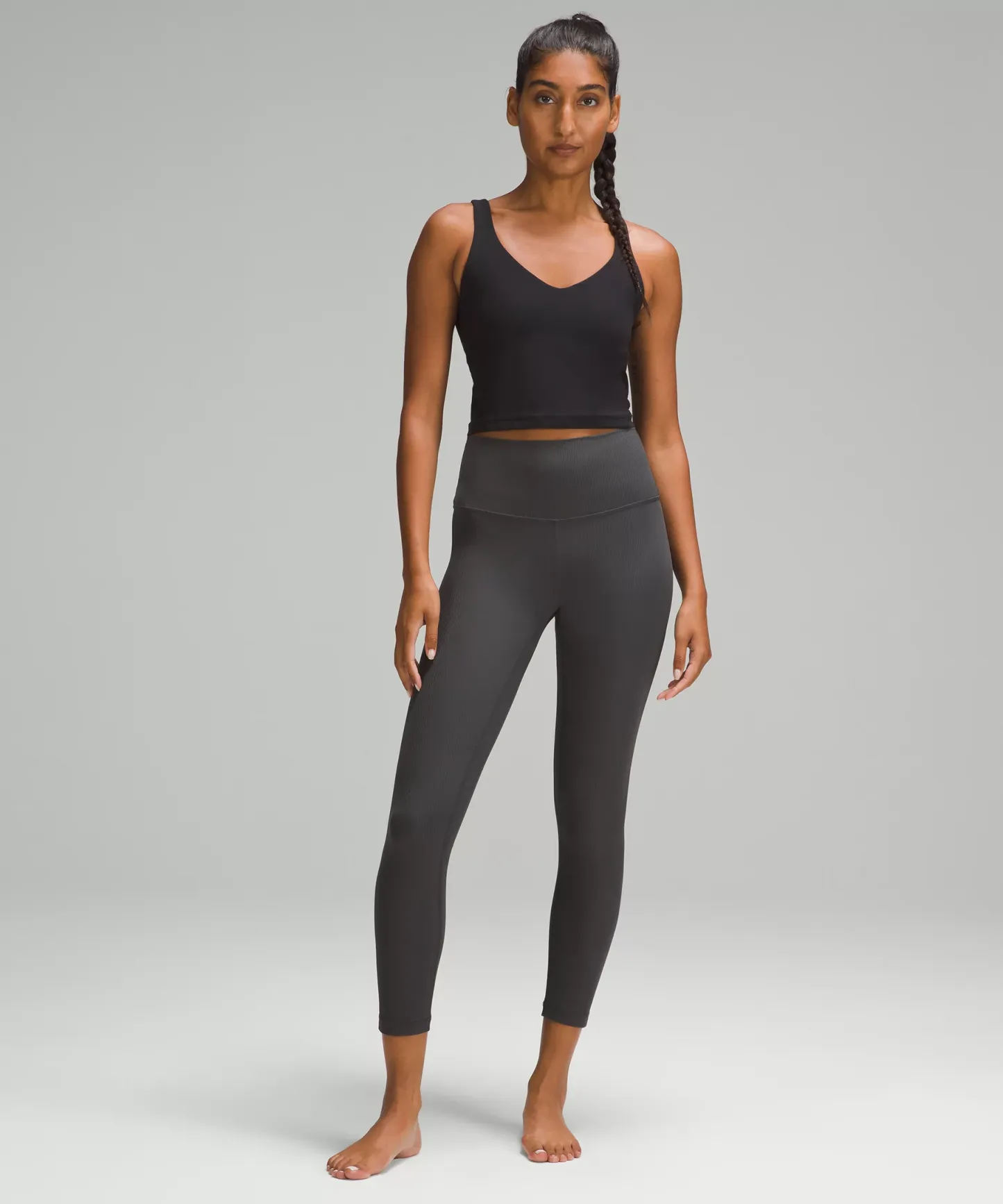 lulu Align High-Rise Ribbed Pant 25"