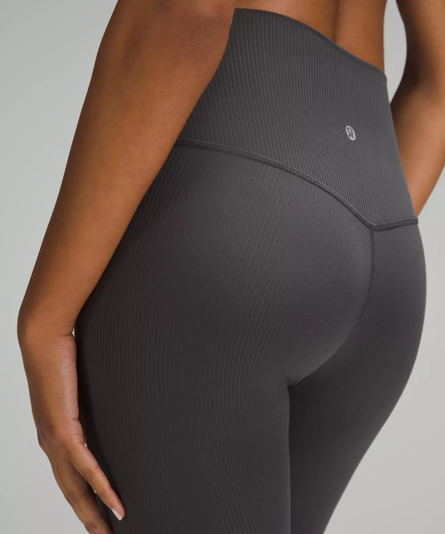 lulu Align High-Rise Ribbed Pant 25"
