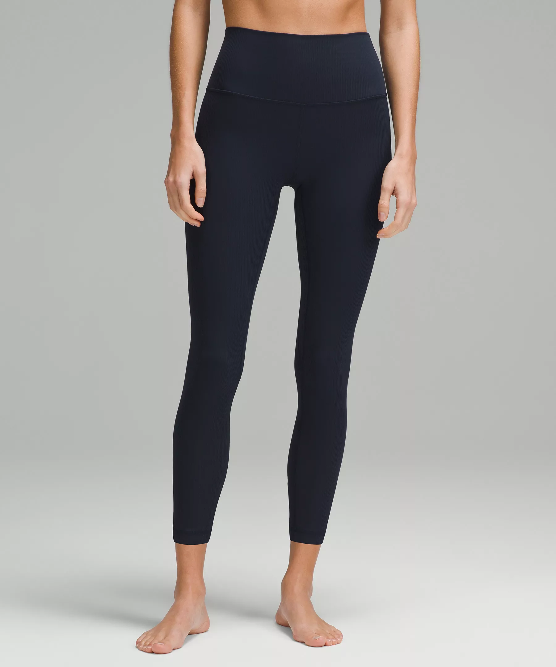 lulu Align High-Rise Ribbed Pant 25"