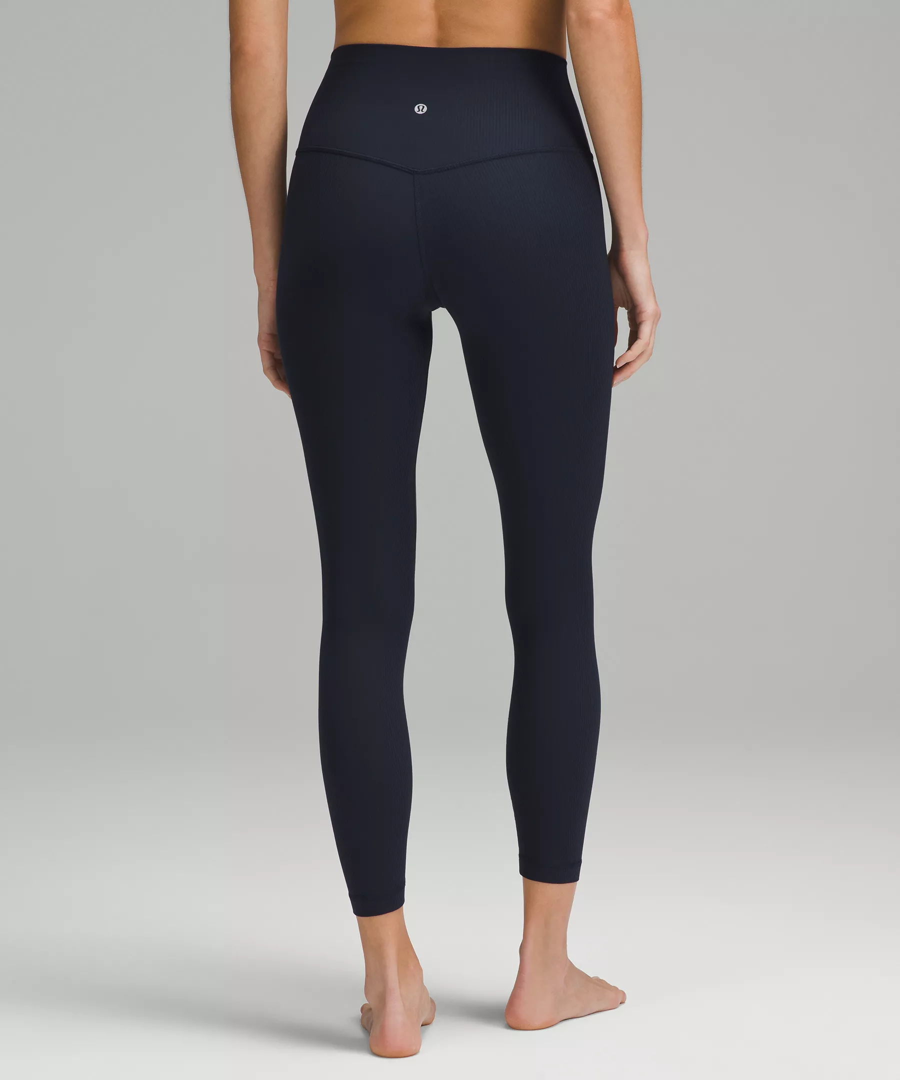 lulu Align High-Rise Ribbed Pant 25"