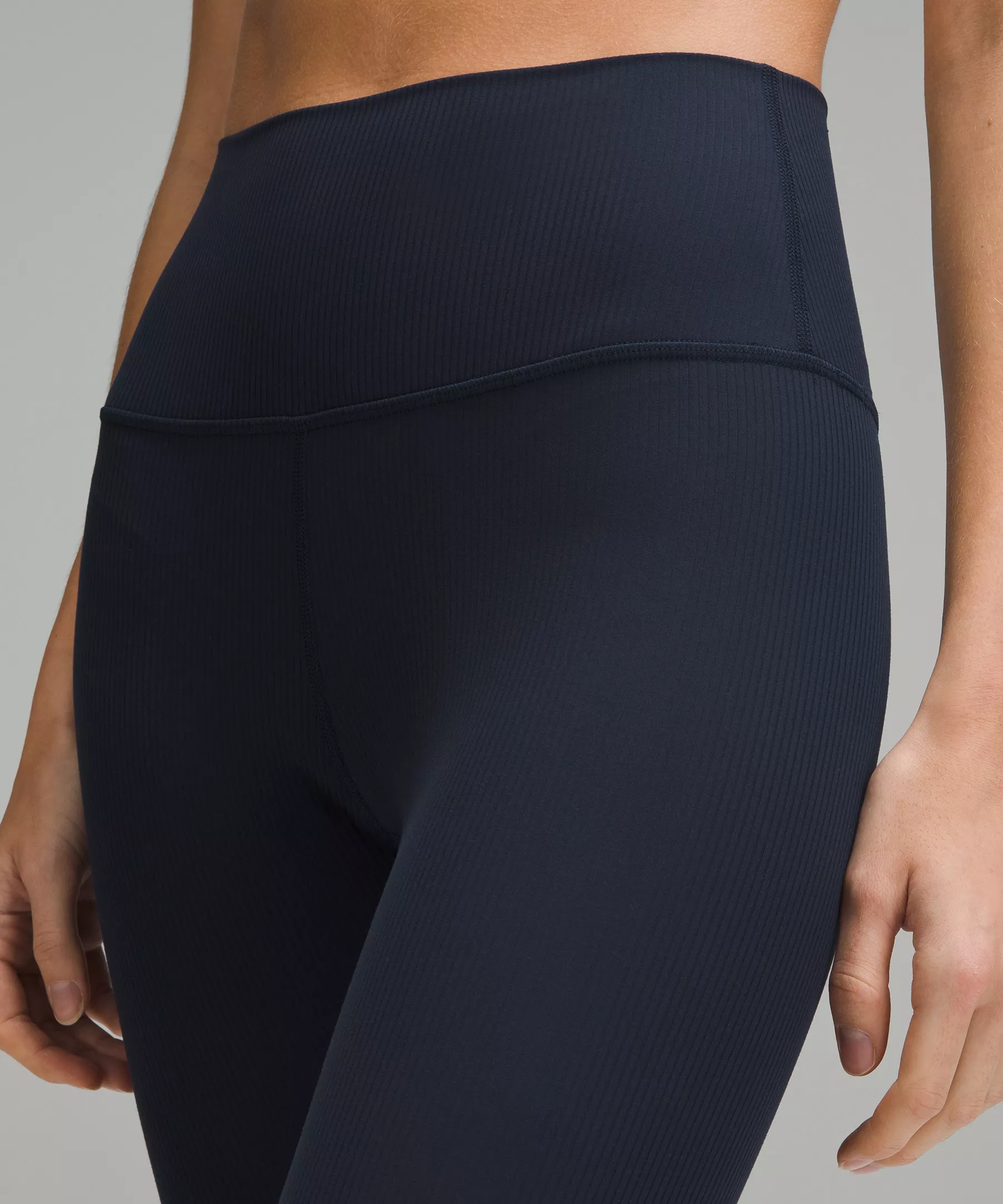 lulu Align High-Rise Ribbed Pant 25"