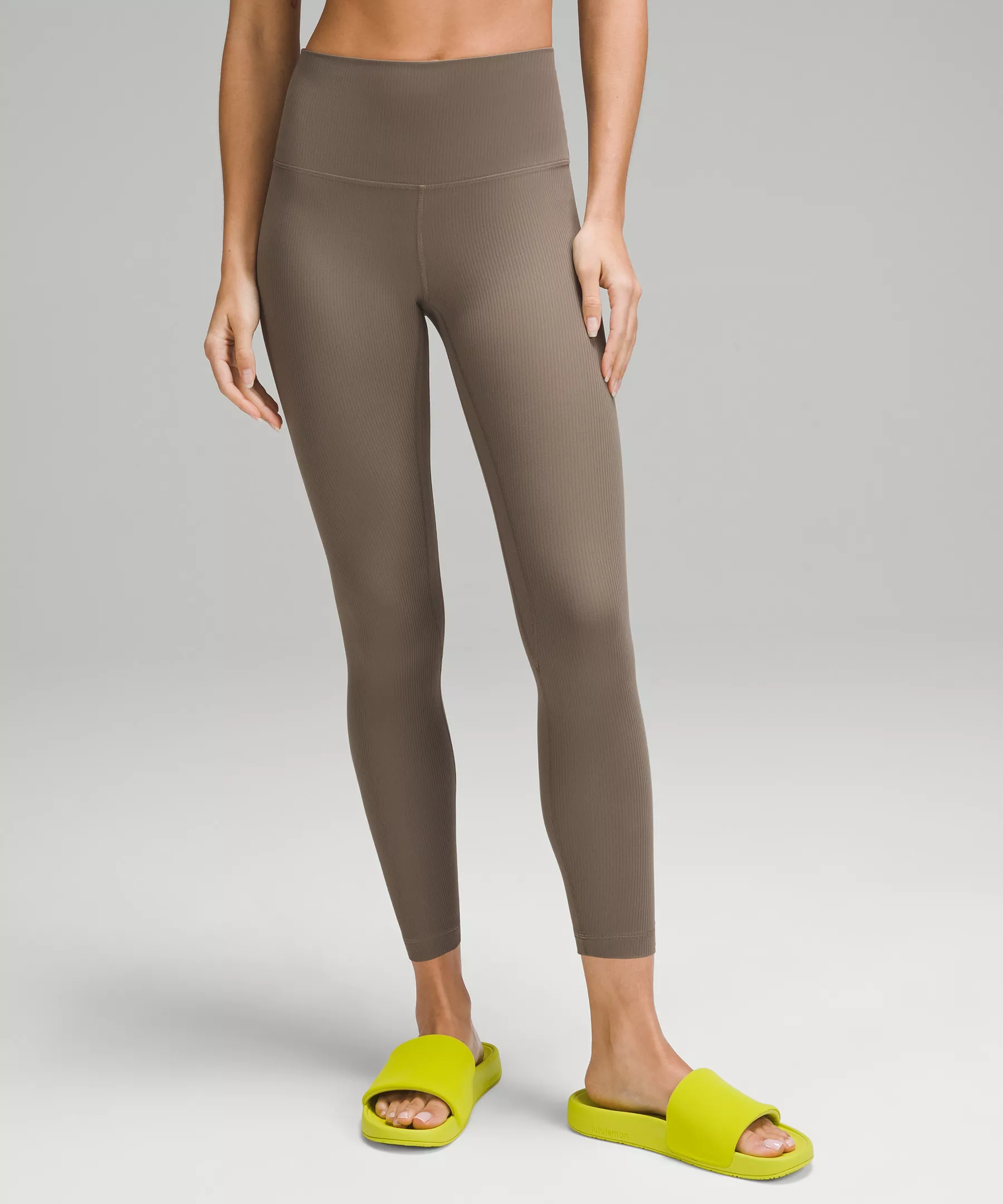 lulu Align High-Rise Ribbed Pant 25"