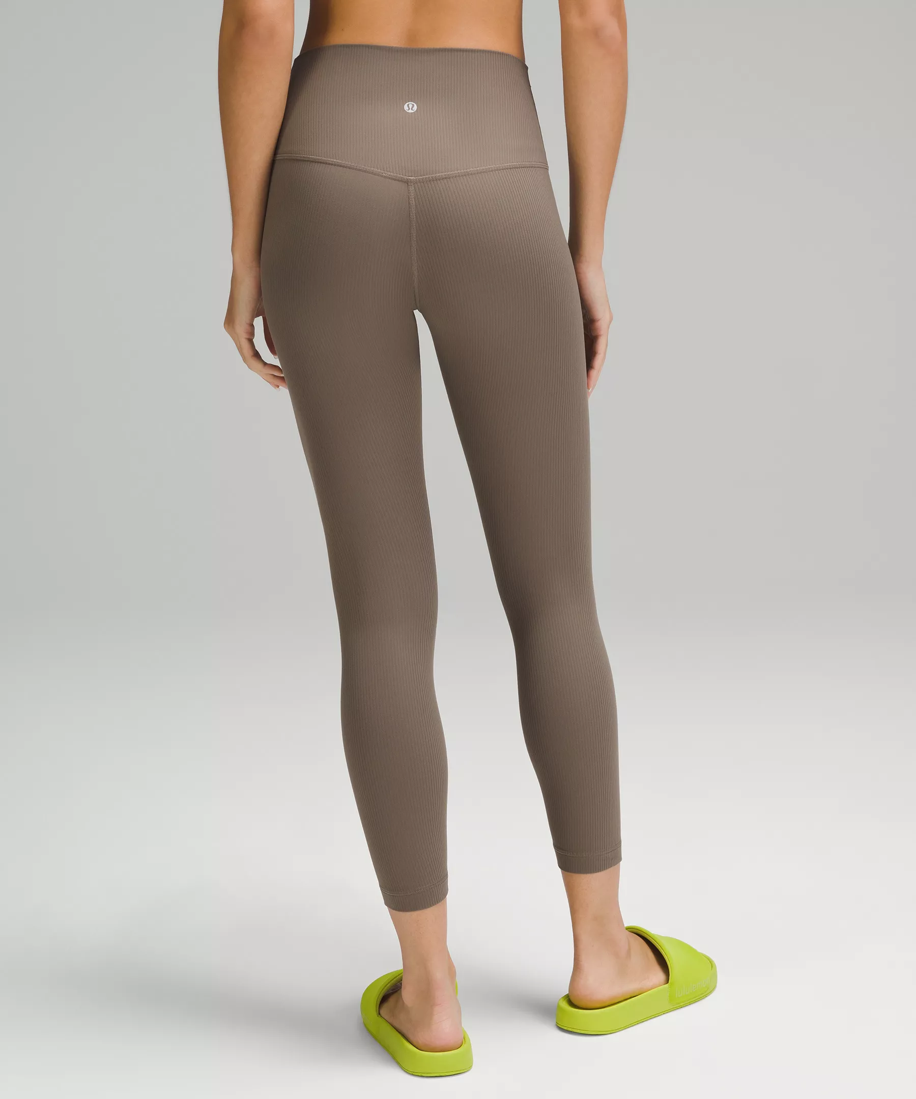 lulu Align High-Rise Ribbed Pant 25"