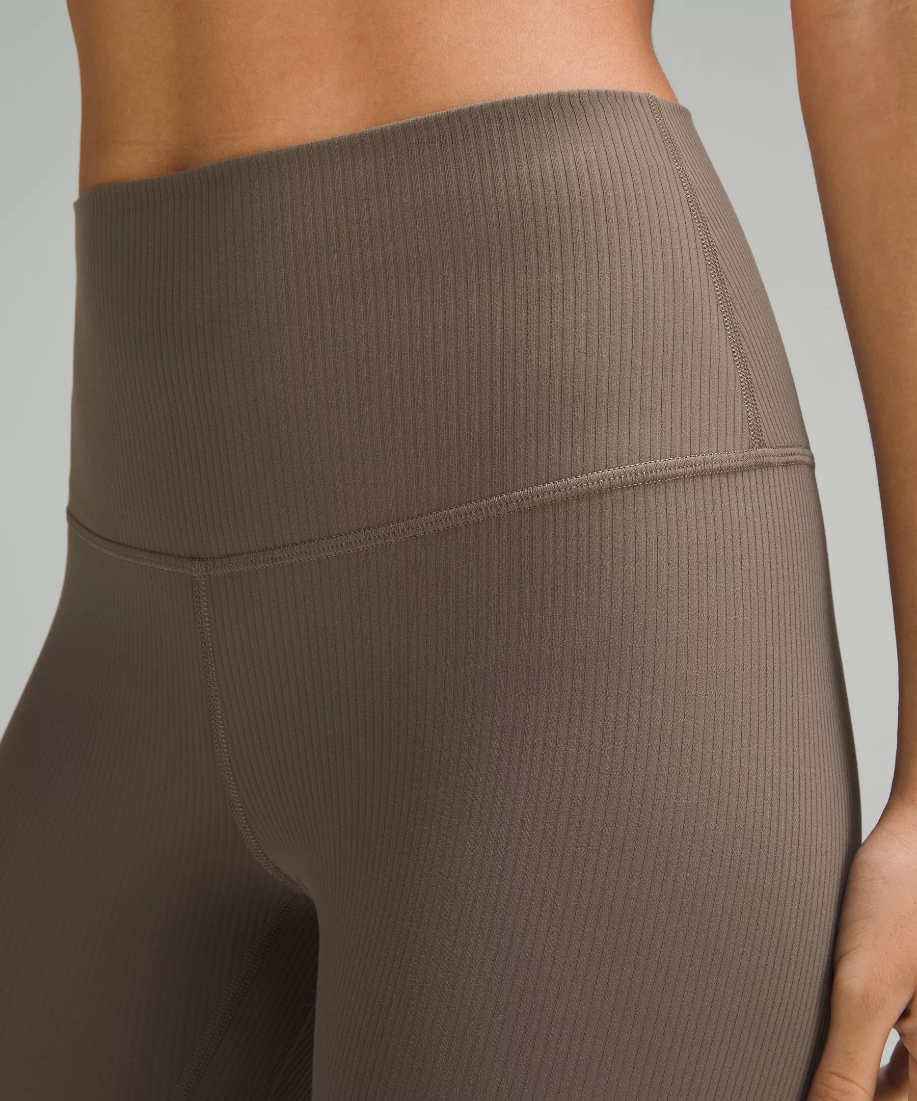 lulu Align High-Rise Ribbed Pant 25"