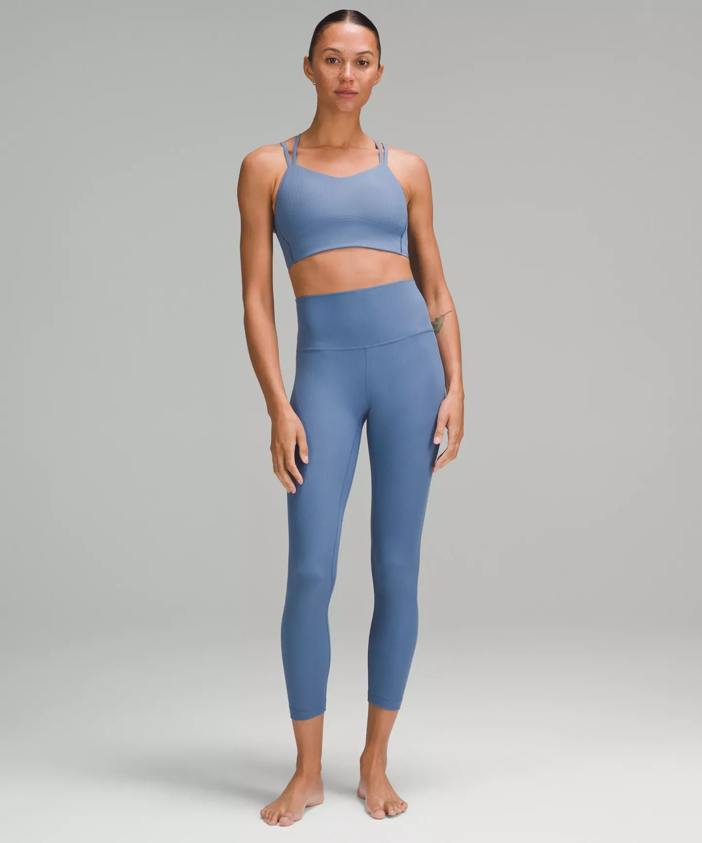 lulu Align High-Rise Ribbed Pant 25"