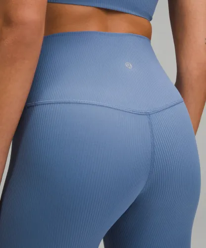 lulu Align High-Rise Ribbed Pant 25"