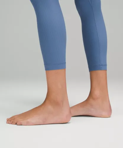 lulu Align High-Rise Ribbed Pant 25"